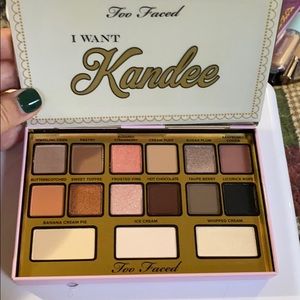 Too faced x I Want Kandee eyeshadow palette.